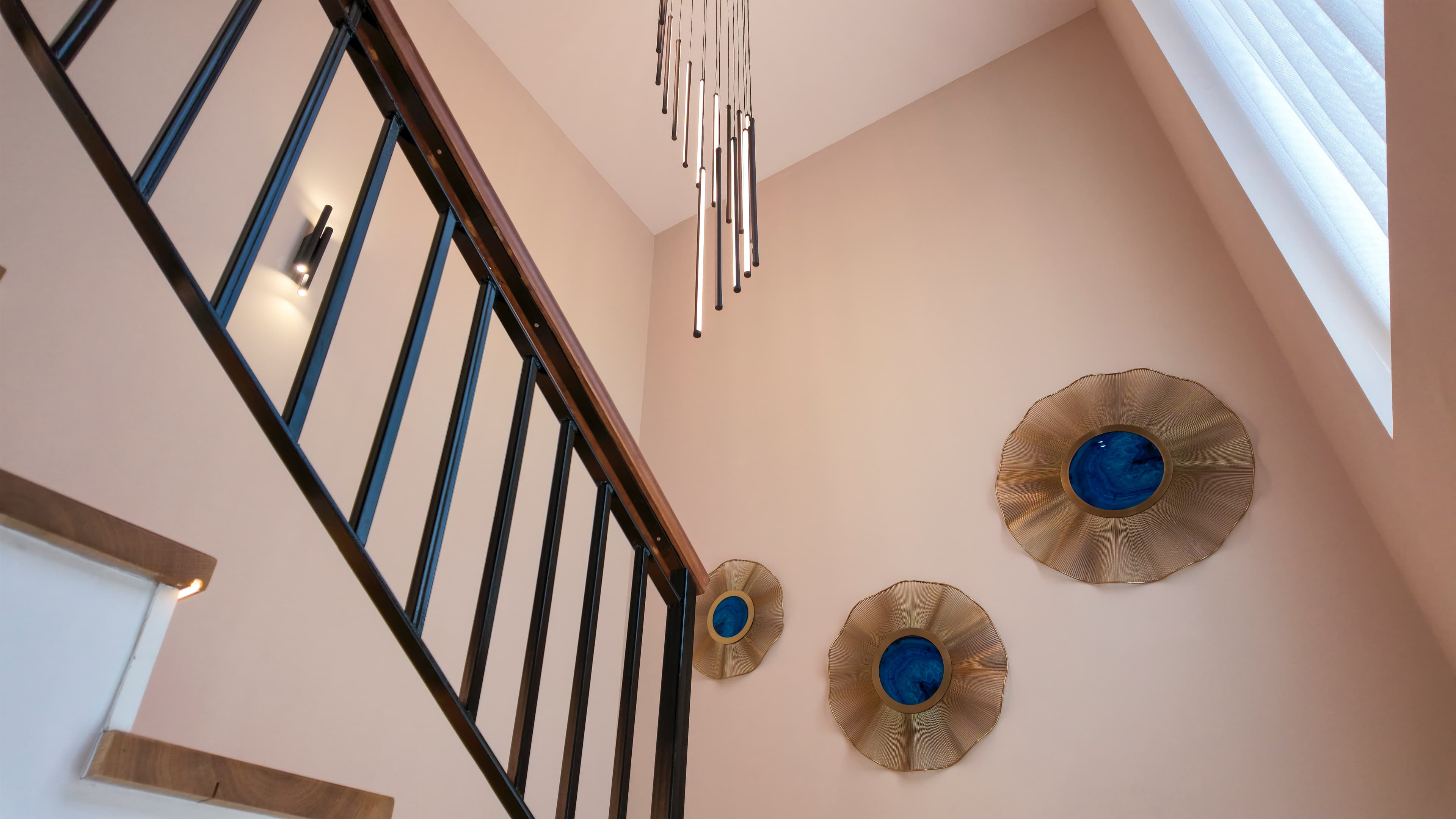 The staircase to the upper floor